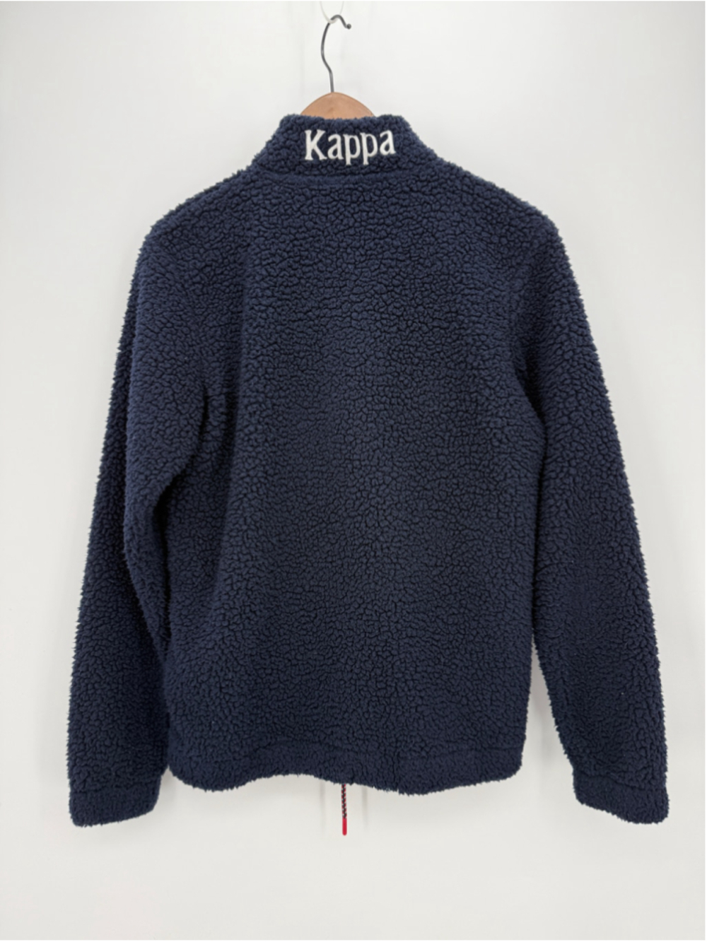 Kappa Iris Navy Fleece Quarter-Zip Sweatshirt Jacket Men Size S - Picture 2 of 12
